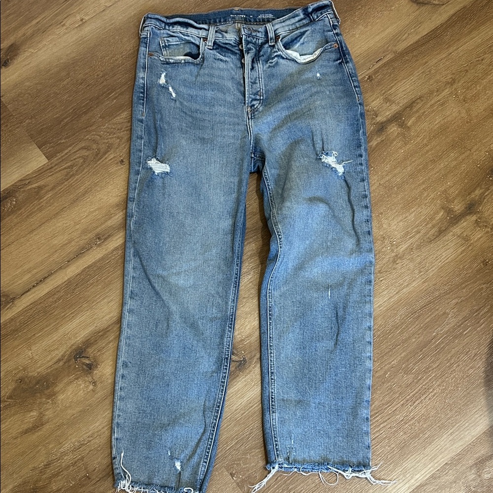 Old Navy Distressed Blue Jeans